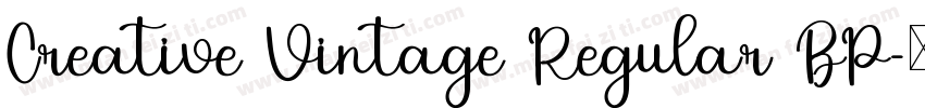 Creative Vintage Regular BP字体转换